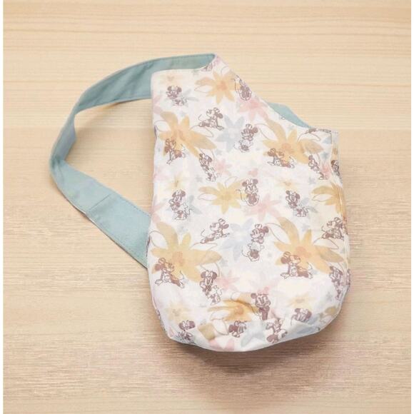 Disney Mickey & Minnie Mouse Floral Reversible Sling Bag New Release Mint Blue - Picture 5 of 8